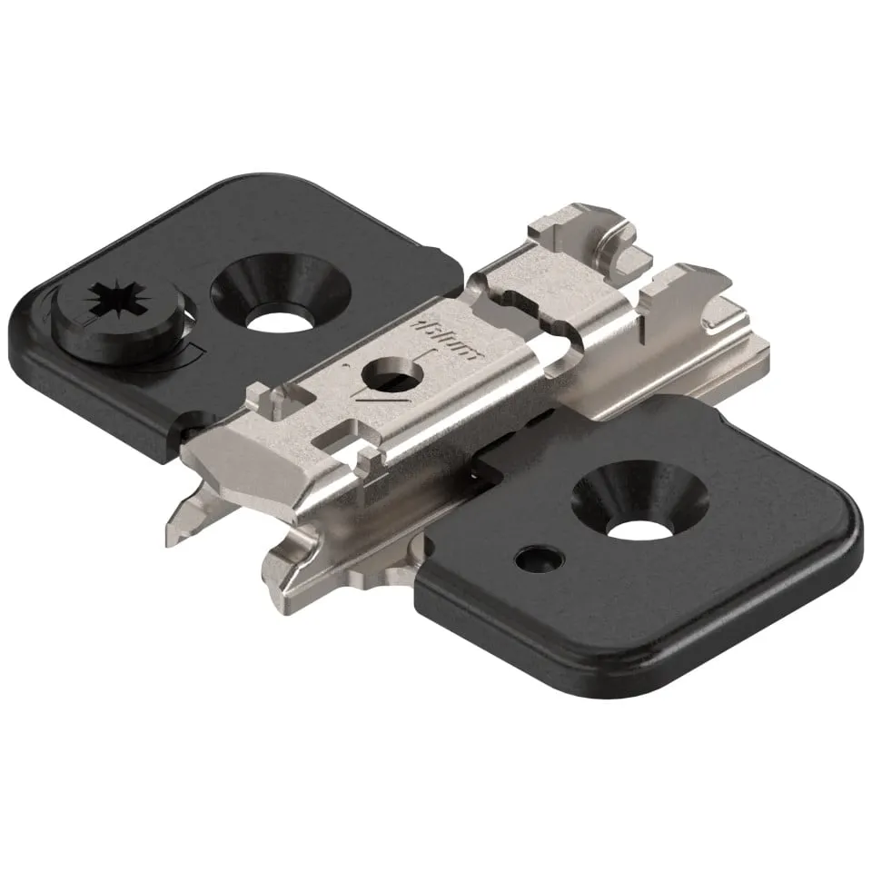 Placuta balama CLIP, in cruce, inaltare 0mm, excentric, Negru onix 173H7100
