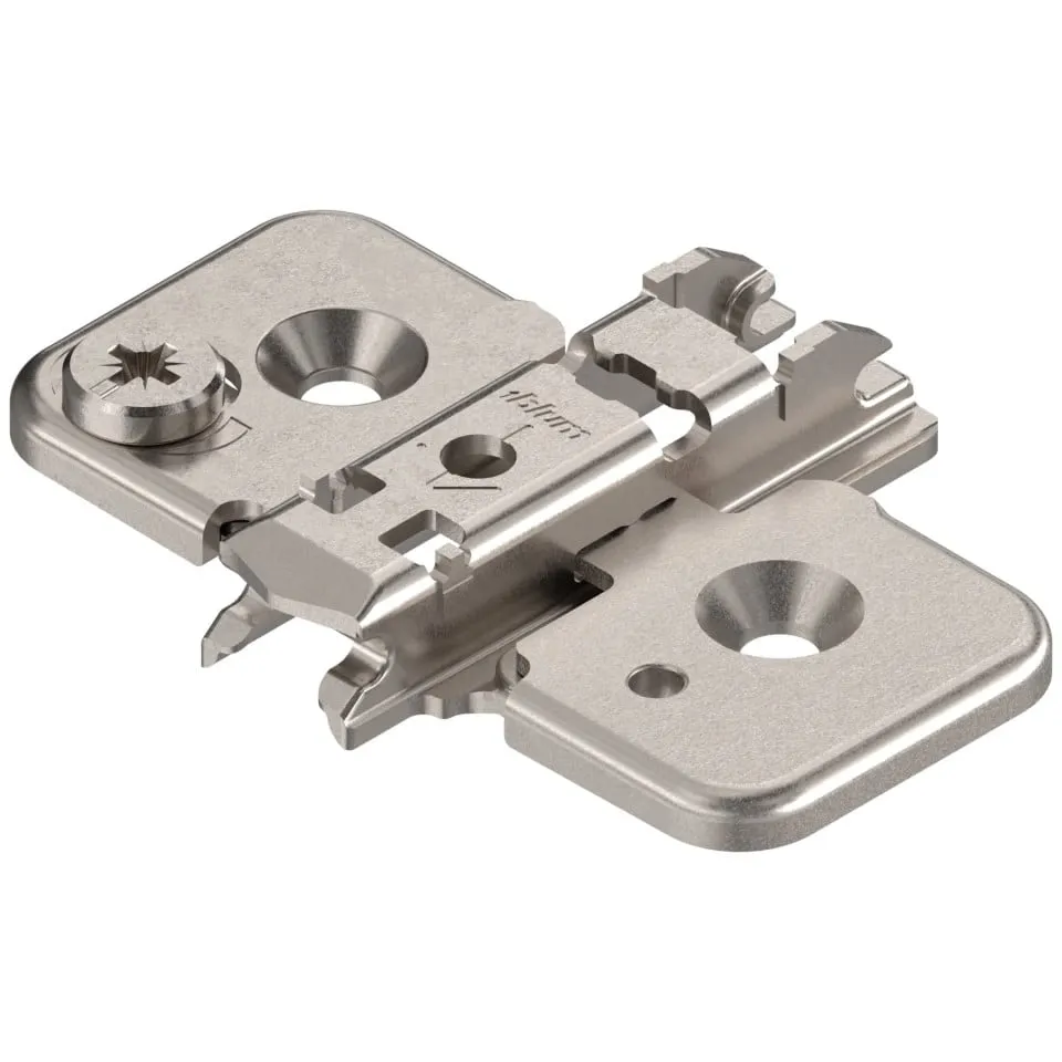 Placuta balama CLIP, in cruce, inaltare 0mm, excentric, nichelata 173H7100
