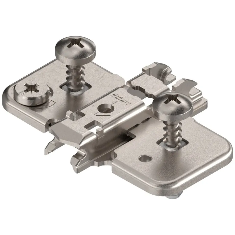 Placuta balama CLIP, in cruce, inaltare 0mm, excentric, nichelata EXPANDO 174H7100E