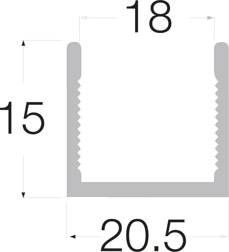 Profil U 3 ML - superior si inferior pentru ADOOR EASY U-18